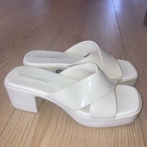 Jeffrey Campbell Bubblegum Platform Sandle—White ; Size 7